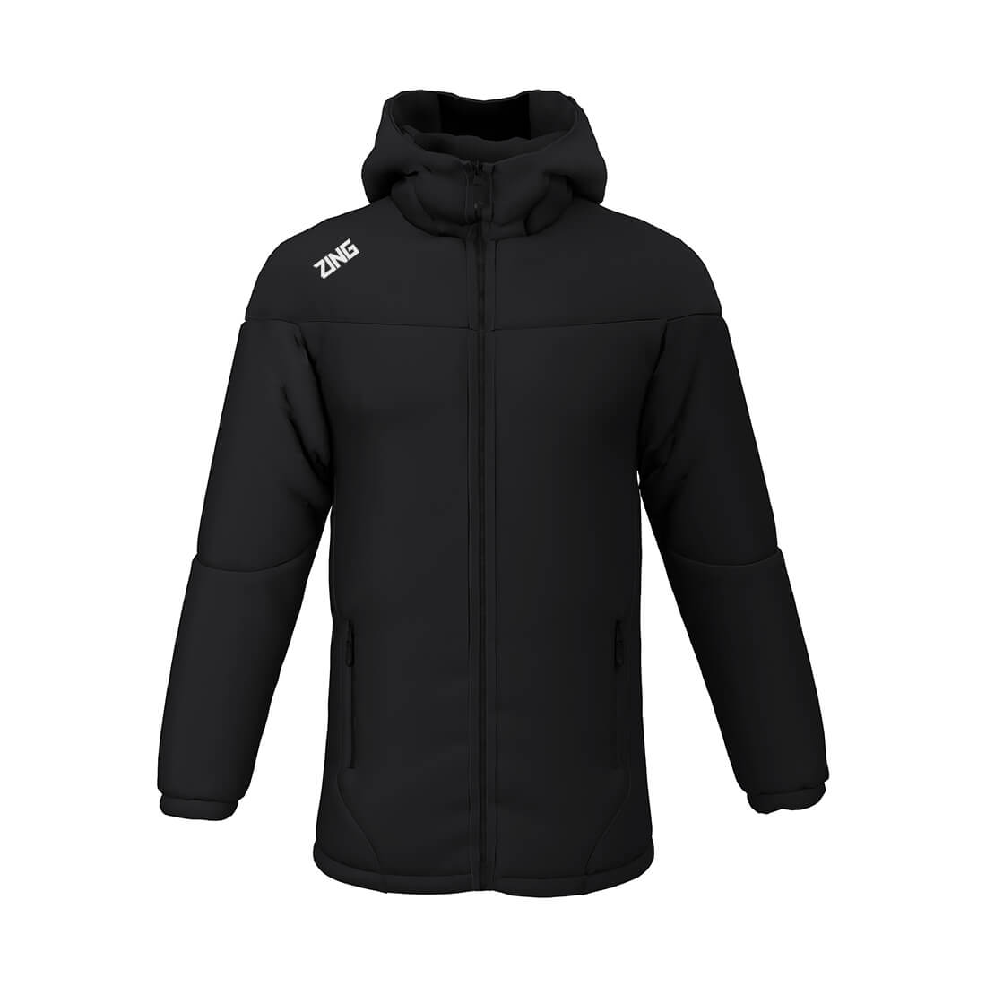 ZING Sportswear Sideline Jacket | Training Kit and Teamwear - Front Black