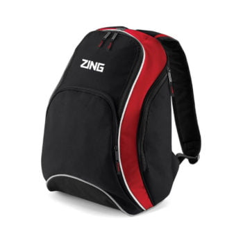 ZING Sportswear Rucksack | Training Kit and Teamwear – ZING - Black and Red